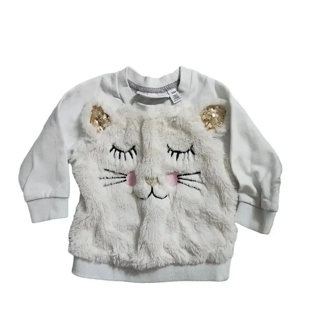 Girls Size 12 Months Lot of 7 Pants Sweater Furry Vest Bundle
